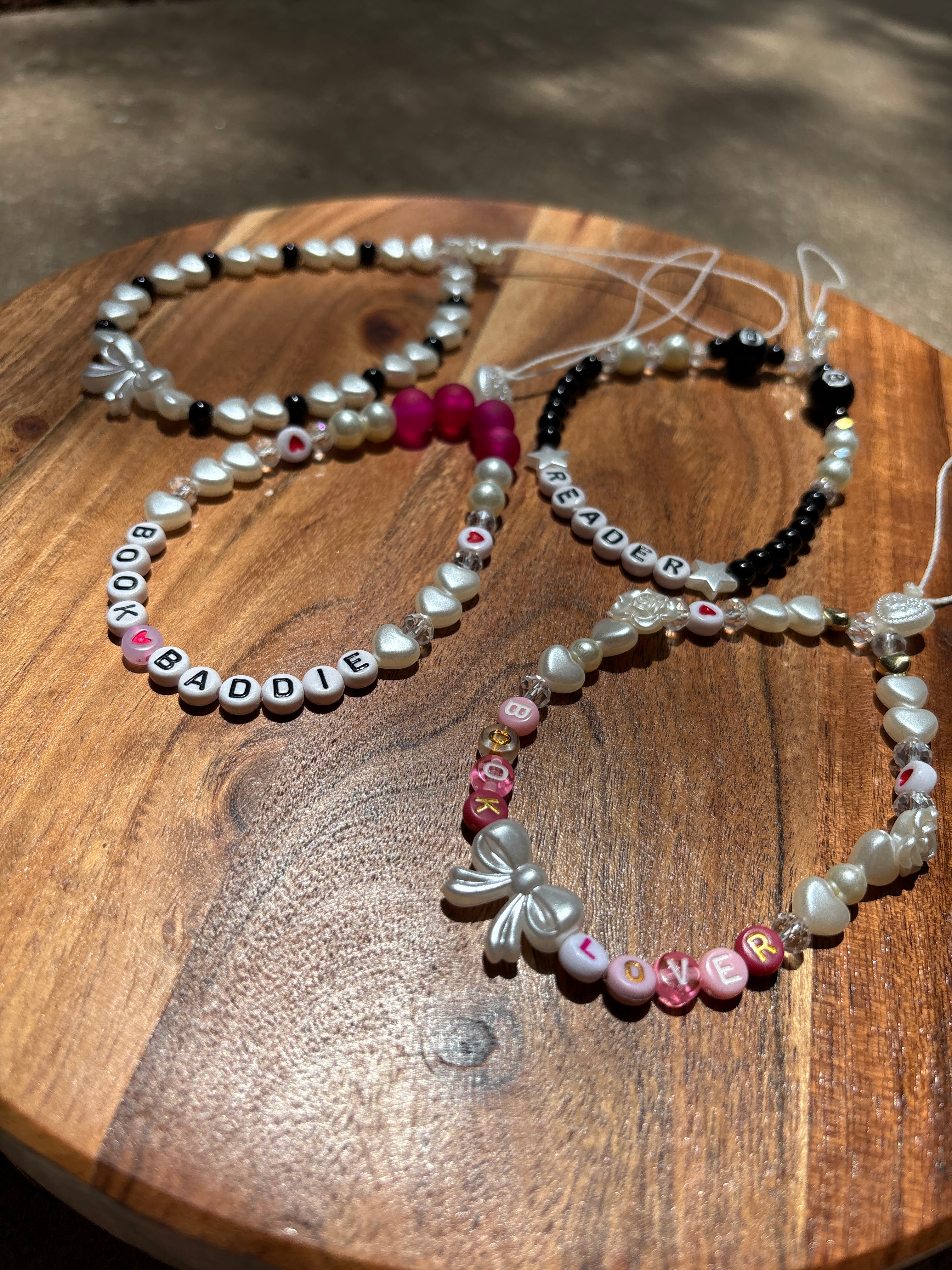 Bookish Beaded  Wrist Straps