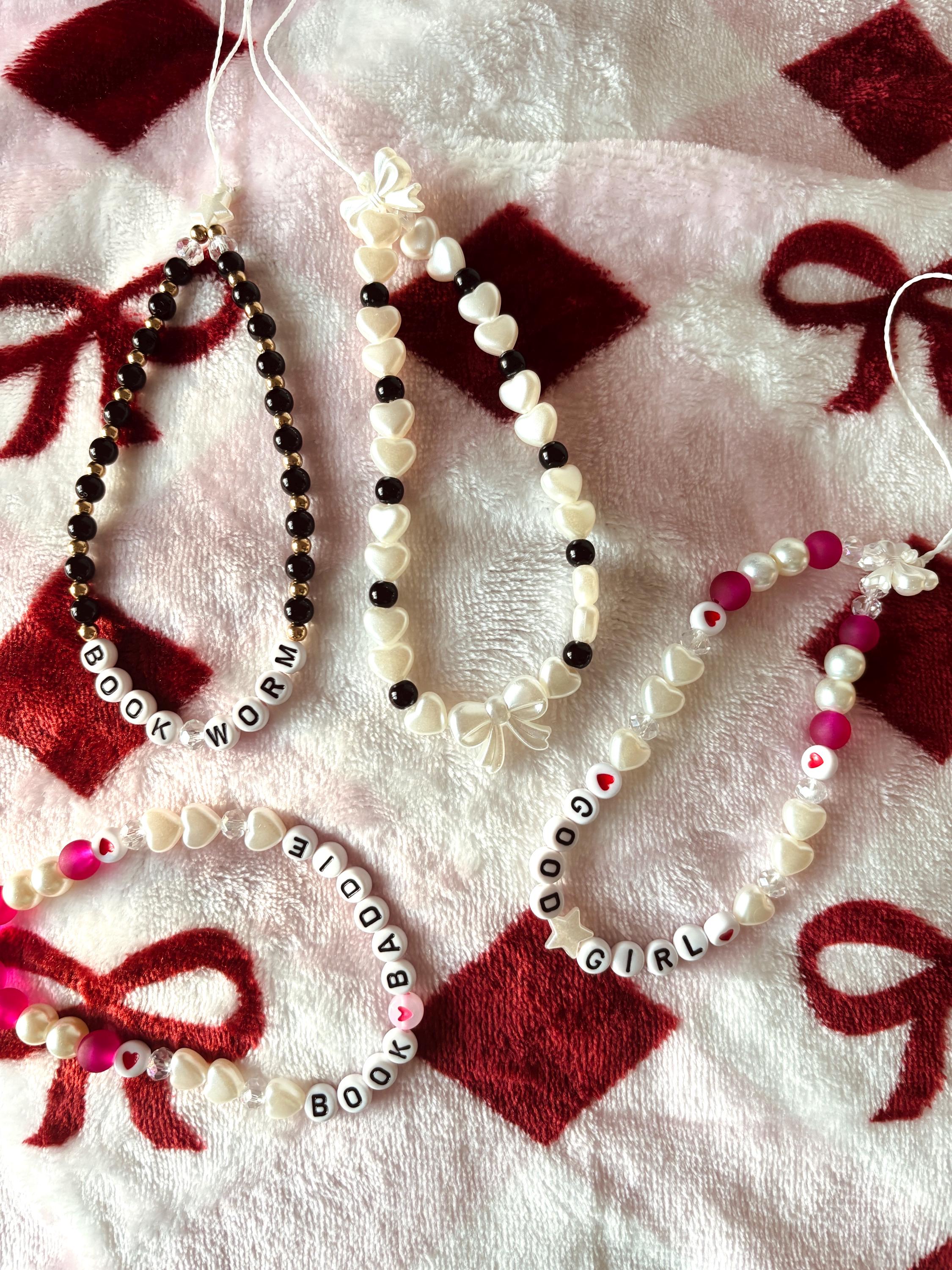 Bookish Beaded  Wrist Straps
